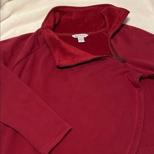 Athleta Burgundy Half-Zip Top